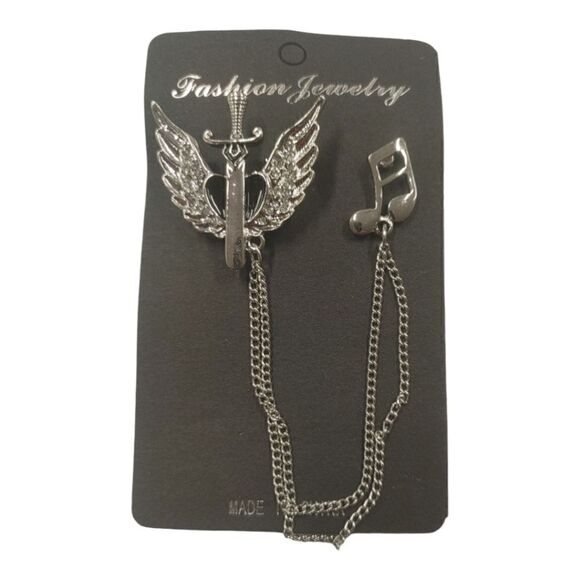 MEN'S EJ SAMUELS FASHION LAPEL CHAIN. UNISEX. - Picture 2 of 4